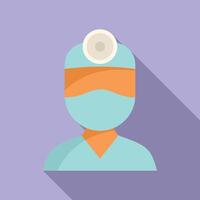 Doctor in scrubs with protective mask icon vector