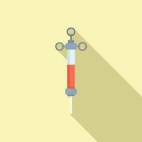 Flat design illustration of a syringe vector