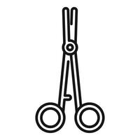 illustration of simple black scissors icon vector