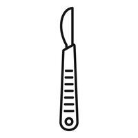 Black and white illustration of a medical scalpel, perfect for healthcare designs vector