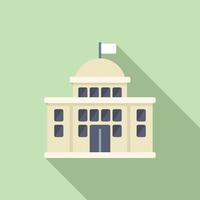 Flat design illustration of government building vector