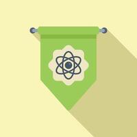 Flat design science pennant icon vector