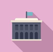 Flat design icon of government building vector