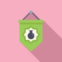 Flat design banner with potion icon vector