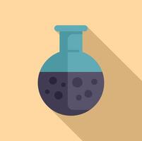 Flat design chemistry flask illustration vector