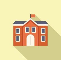 Flat design illustration of a school building vector