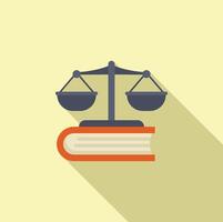 Scales of justice on books illustration vector