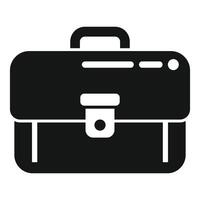 graphic of a sleek black briefcase icon, suitable for businessrelated design vector