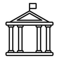 Iconic line art of classic government building vector