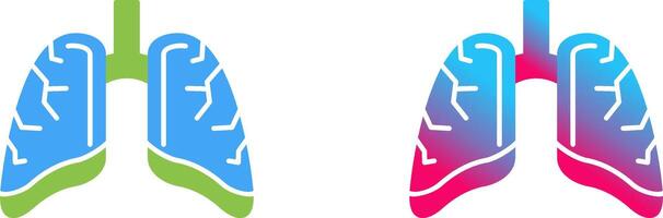 Lungs Icon Design vector