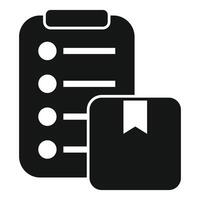 Black clipboard and sticky note icon vector