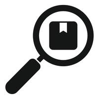 Magnifying glass focusing on document icon vector