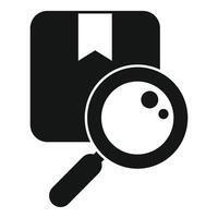 Magnifying glass on save icon illustration vector