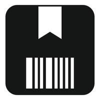 Black and white icon of a bookmark on a book vector