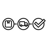 Logistics and delivery process icons vector