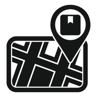 Map icon with destination pin vector