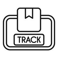 Simple line art of a track icon, representing location or progress tracking vector