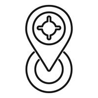 Location pin with target icon vector