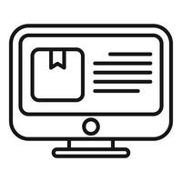 illustration of a bookmarked website on computer screen vector