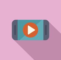 Mobile player icon on pink background vector