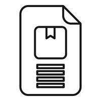 Black and white delivery box icon vector