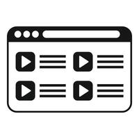 content platform interface icon vector