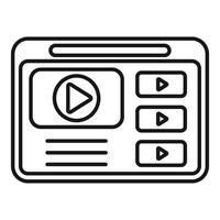 Modern player interface outline vector