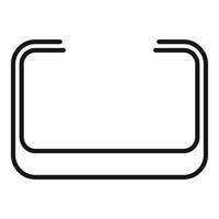 Minimalist black line art frame on white background vector