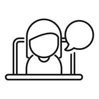 Customer service icon with speech bubble vector