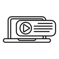 Online streaming concept icon vector