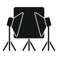 Professional photography studio setup icon vector