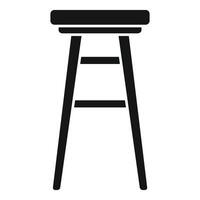 Black silhouette of a minimalist bar stool vector