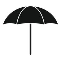 Black and white umbrella silhouette vector