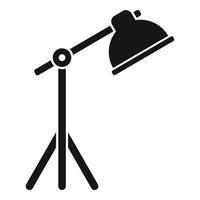 Modern desk lamp silhouette on white background vector