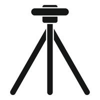 Black tripod icon on white background vector
