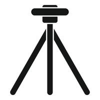 Black tripod icon on white background vector