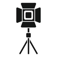 Vintage studio camera on tripod icon vector