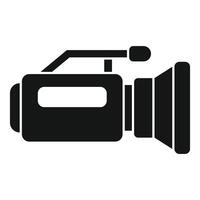 Black and white icon representing a professional camera suitable for various mediarelated projects vector