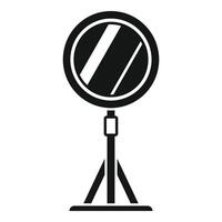 Vintage microphone icon on stand vector