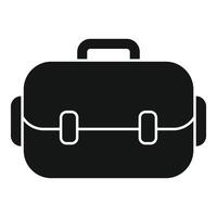 Black icon of a briefcase vector