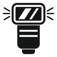 Bold icon illustration of a camera flash, perfect for photographyrelated content vector