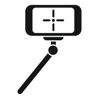 Selfie stick icon on white background vector