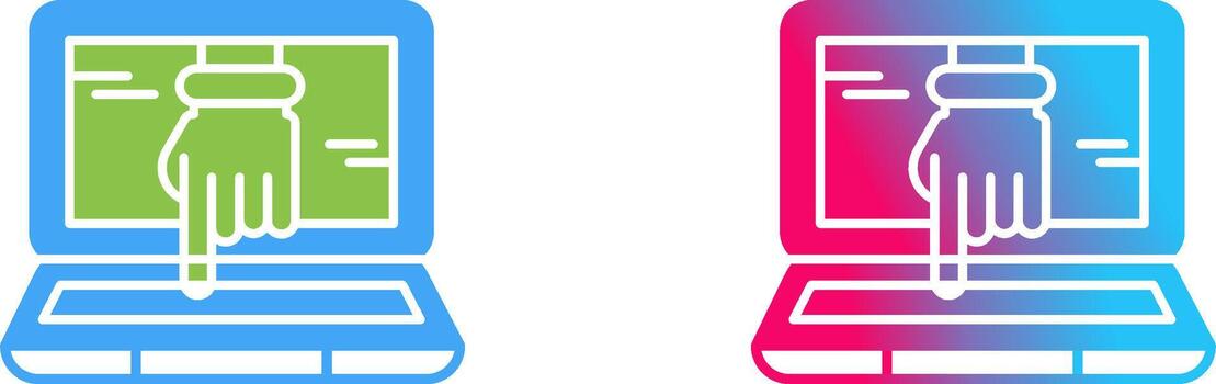 Computer Hacking Icon Design vector