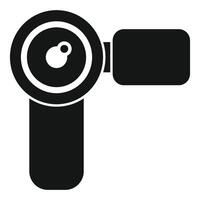 Graphic representation of a silhouette of a handheld camcorder, perfect for multimedia concepts vector