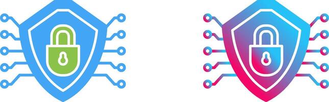 Cyber Security Icon Design vector