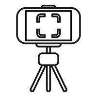 Illustration of a smartphone tripod for mobile photography and videography vector