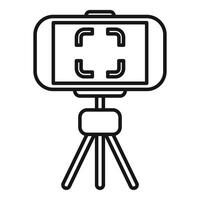 Illustration of a smartphone tripod for mobile photography and videography vector