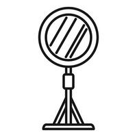 Simplistic vintage microphone line art vector