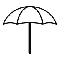 Simple black and white umbrella icon vector