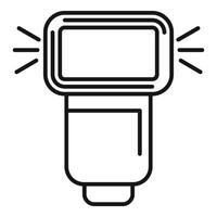 Camera flash icon line art vector